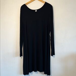 Old Navy Classic Black Long Sleeve Dress